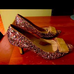 Adrienne Vittadini  fantastic glittery heels..amazing colors